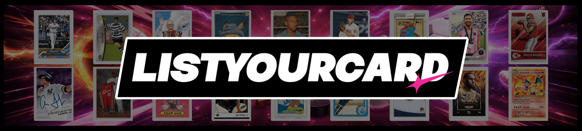 List Your Card, featuring sports and collectible trading cards